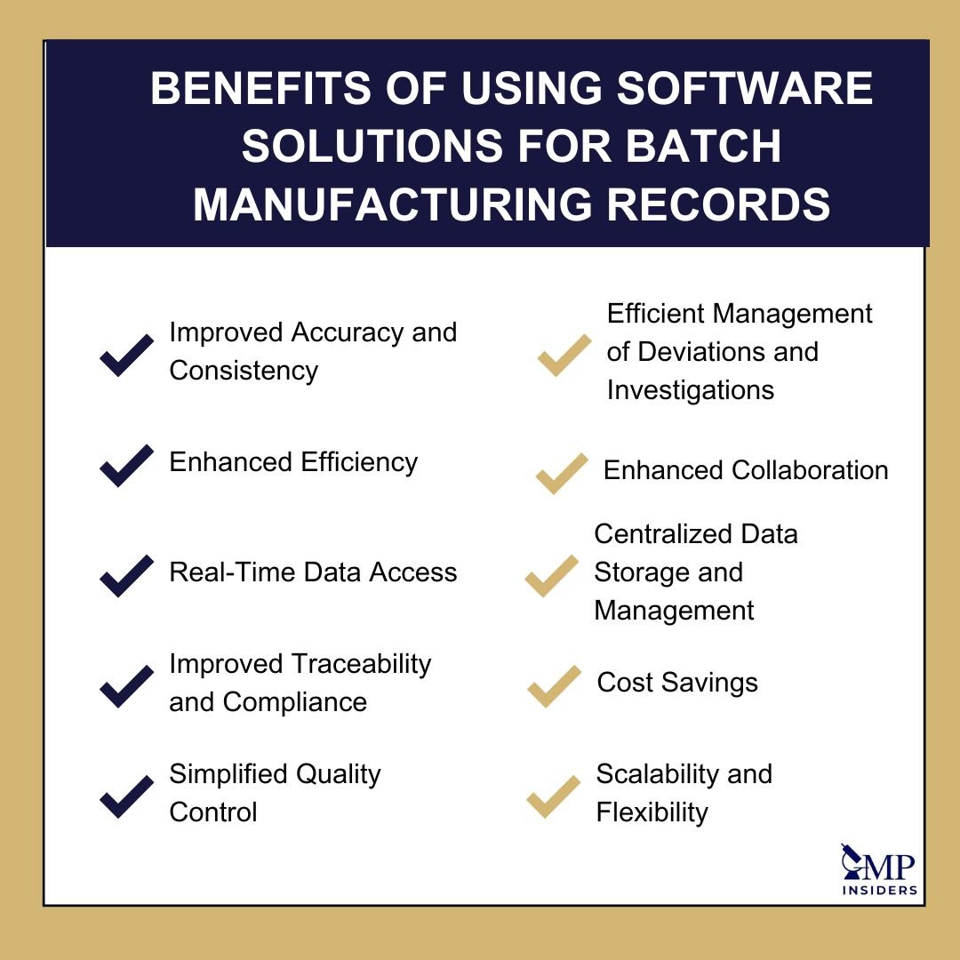 10 Benefits of Using Software Solutions for Batch Manufacturing Records - BMR