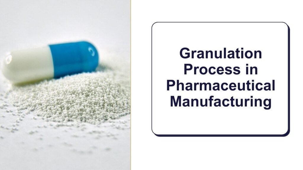 Granulation Process in Pharmaceutical Manufacturing