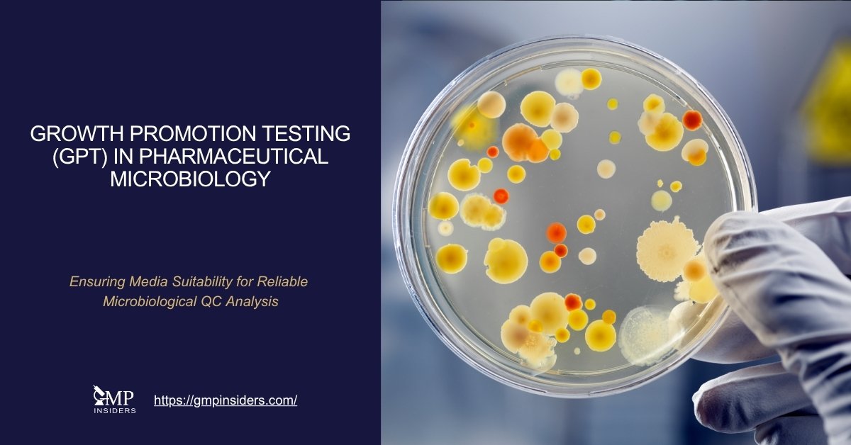 Growth promotion testing (GPT) in pharmaceutical microbiology