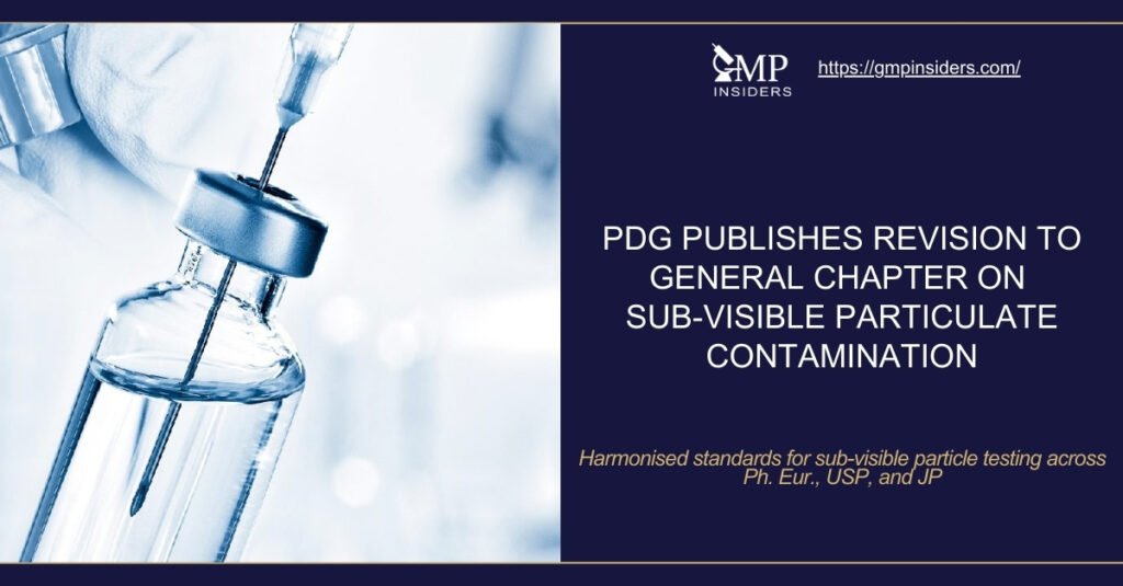 PDF revision on sub-visible particulate contamination in products