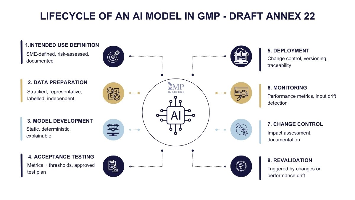 Lifecycle of AI model in GMP draft Annex 22