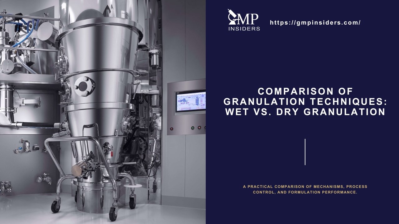 Featured image showing a high-shear granulator used in wet and dry granulation processes for pharmaceuticals.