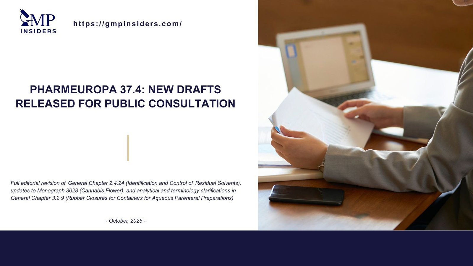 New Drafts release in Pharmeuropa 37.4. October 2025.