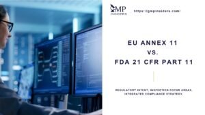 EU GMP Annex 11 versus FDA 21 CFR Part 11 comparison for computerized systems and electronic records