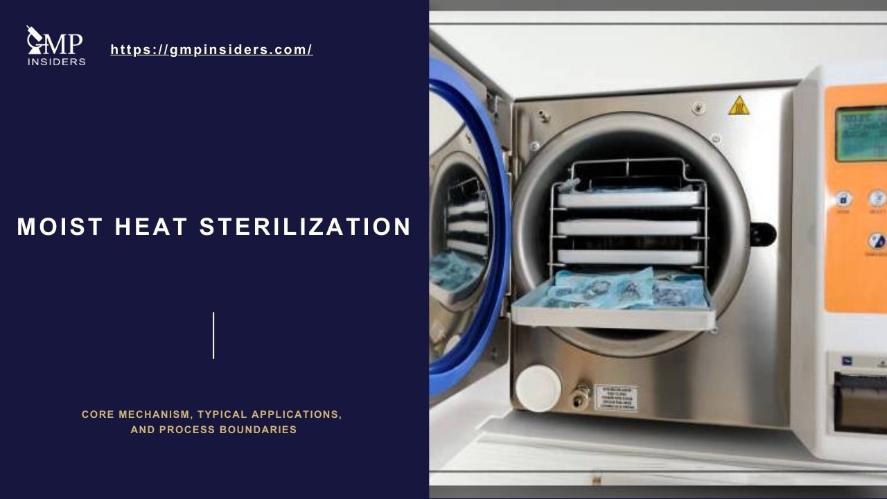 Moist heat sterilization using an autoclave for pharmaceutical and GMP applications.