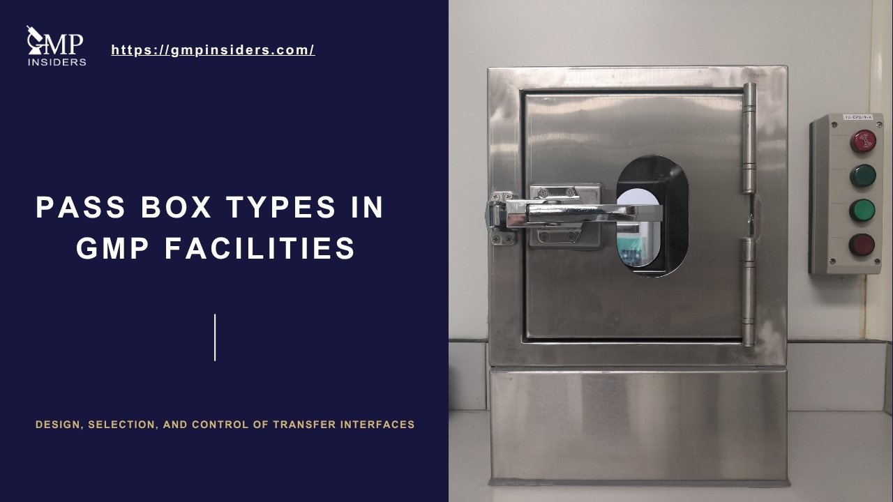 Pass box installed in a GMP cleanroom facility illustrating material transfer interface between controlled areas.